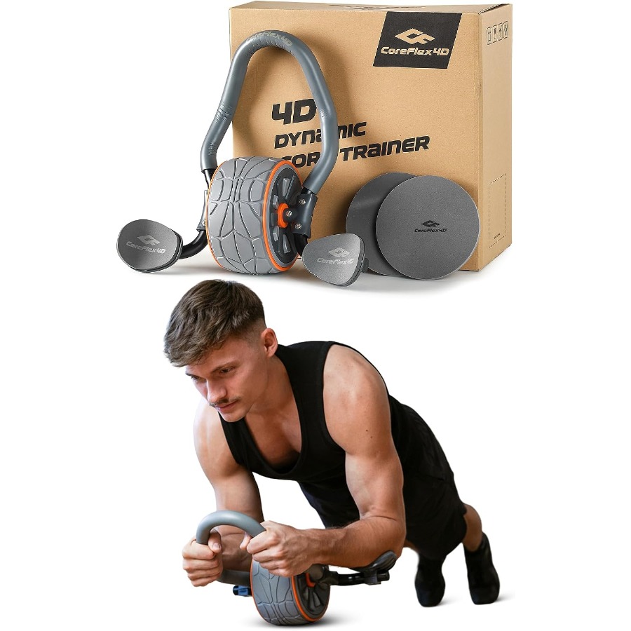 Ab Roller Wheel With Elbow Support - Alat Latihan Otot Perut CoreFlex4D dengan