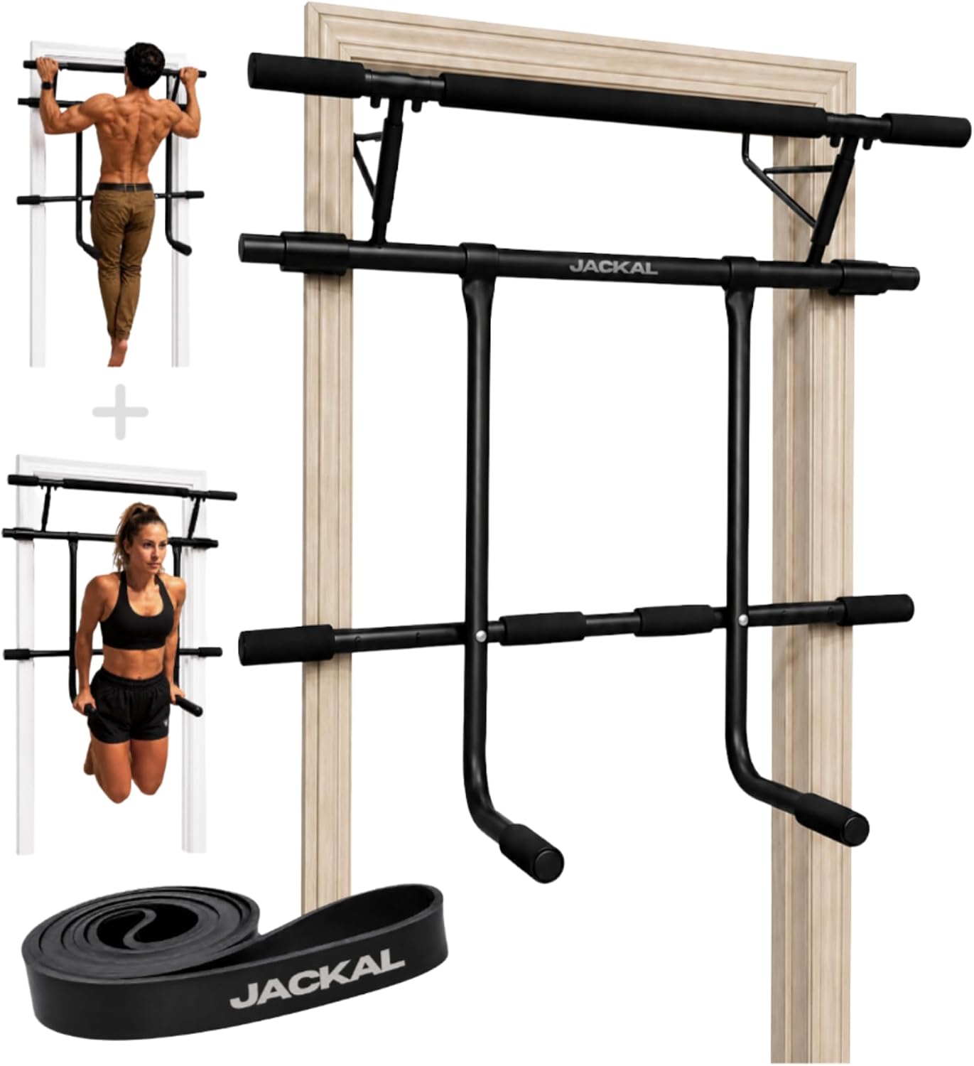 Door Pull Up Bar No Screw - Alat Latihan Pull-Up dan Dip Serbaguna