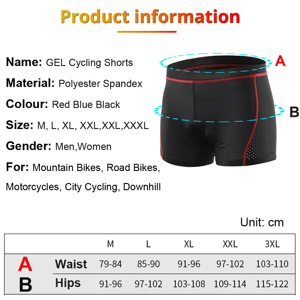 NEWBOLER celana pendek bersepe - Padded Cycling Shorts 5D Gel ulasan dan harga