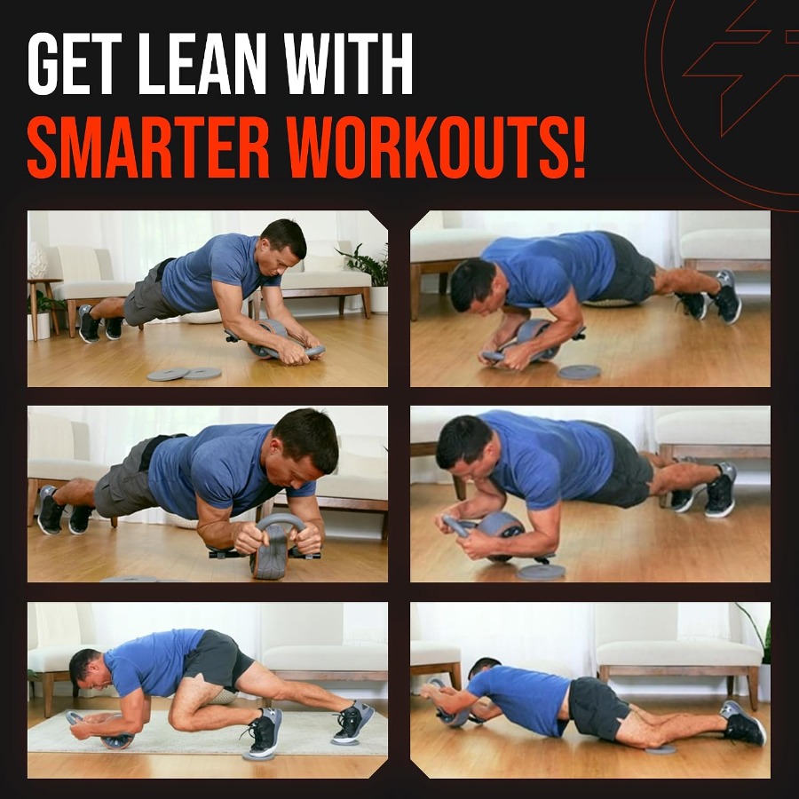 Alat Latihan Otot Perut CoreFl - Ab Roller Wheel With Elbow Support ulasan dan harga