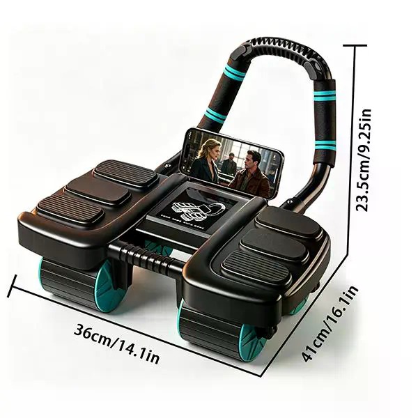 Roller Abdominal 4-Roda dengan - Ab Roller Wheel With Elbow Support ulasan dan harga