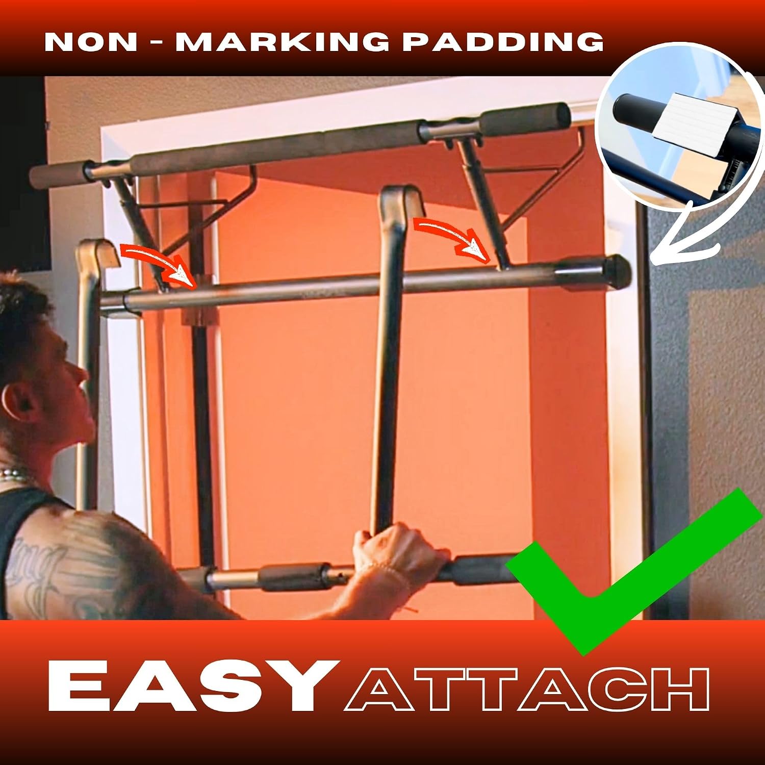 Alat Latihan Pull-Up dan Dip S - Door Pull Up Bar No Screw ulasan dan harga